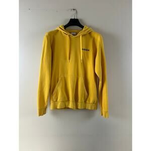 ADIDAS Men's Pullover Hoodie w/ Embroidered Adidas Logo Medium Yellow